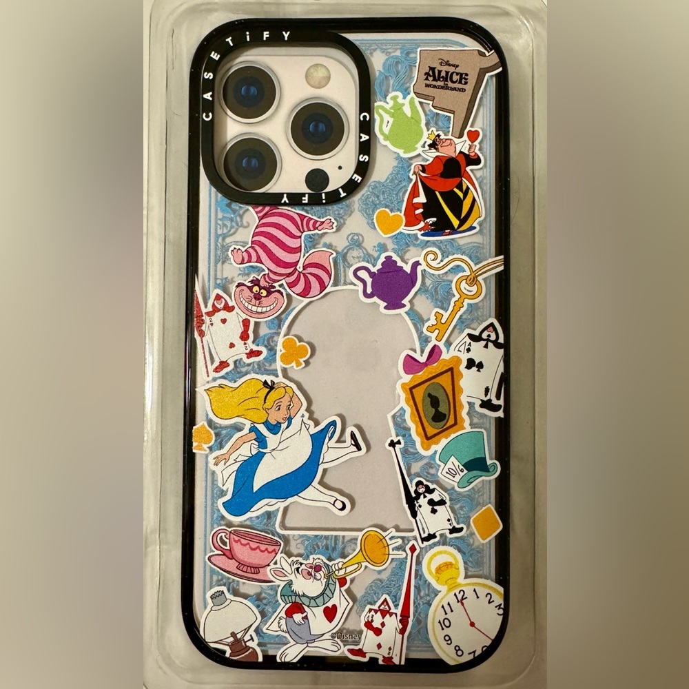 CASETIFY x Disney Alice in Wonderland Stickermania iPhone 15 Pro Max Case